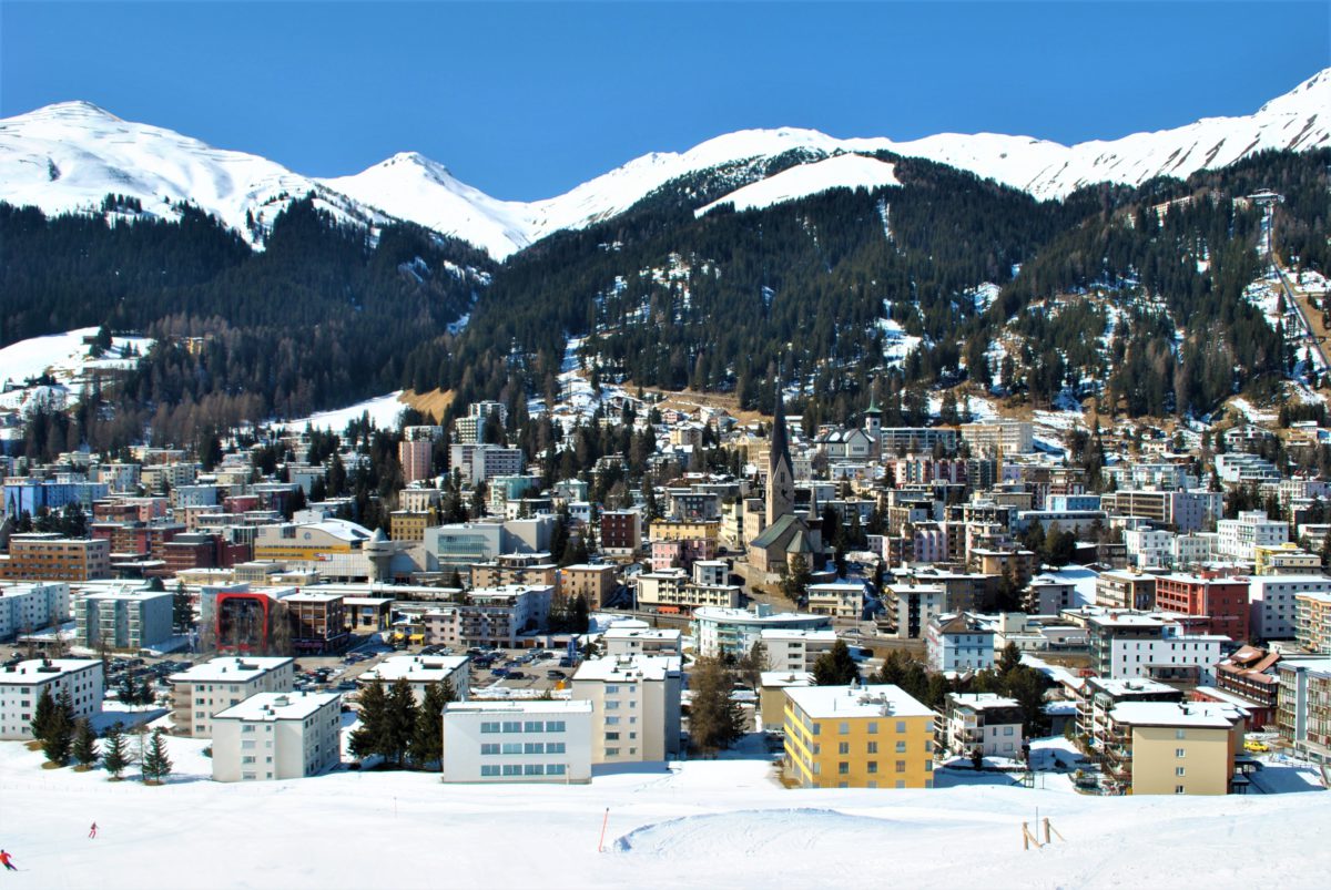 Widok na Davos w Gryzonii
