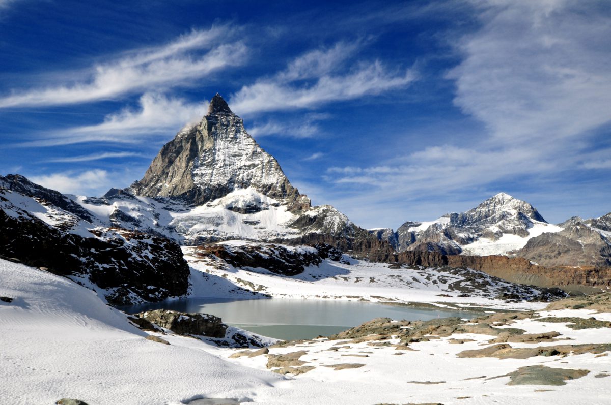 Matterhorn jest jednym z najbardziej znanych szczytów świata